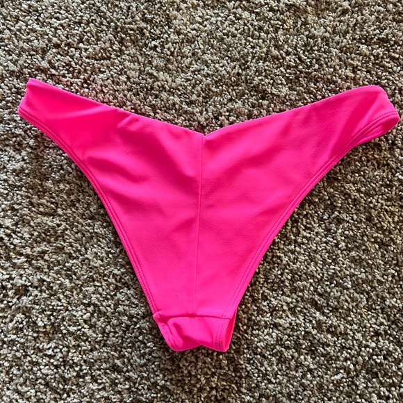 LA hearts Scarlett neon pink deep V bikini bottom size S - Picture 5 of 8